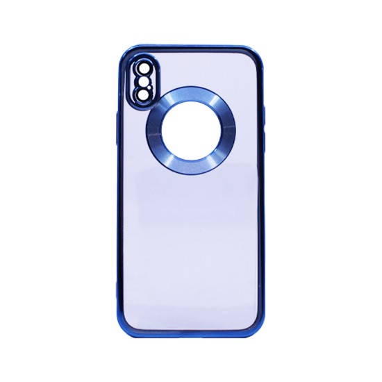 Hard Silicone Case with Camera Protector for Apple iPhone X/10 Blue